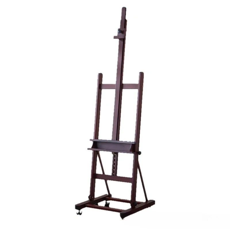 Beech wood vintage lift-up floor easel, professional walnut-colored oil easel, drawing board studio, art studio, special for art