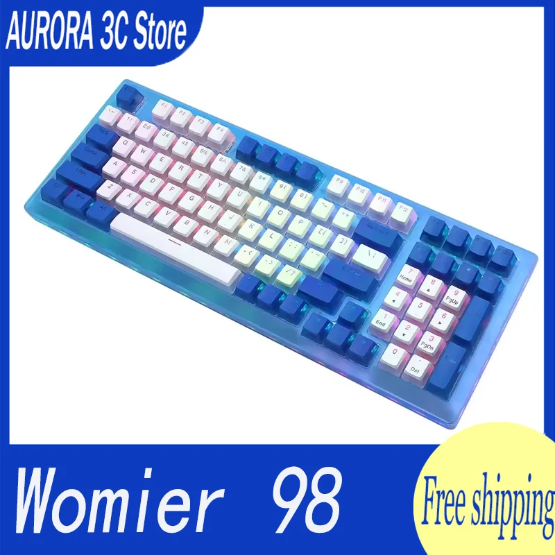 

Womier 98 Mechanical Keyboard Transparent Acrylic Wired Gasket Rgb Hot Swap Custom Pc Office Gaming Keyboard For Desktop Laptop