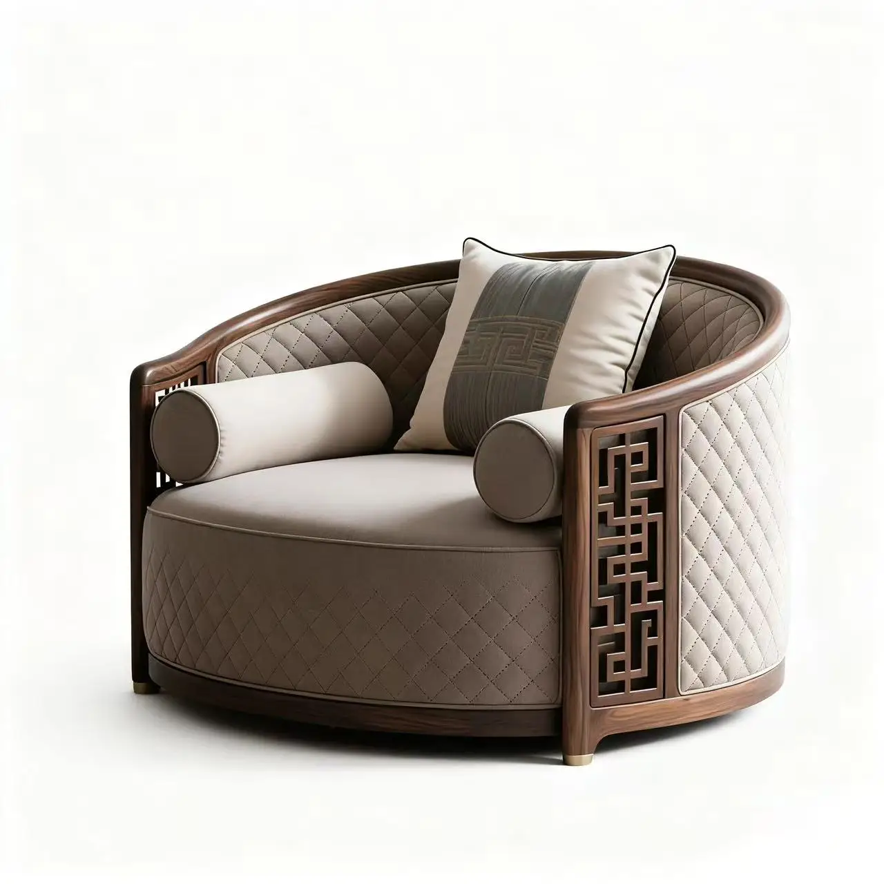 

Walnut home living room sofa, leisure area reception and negotiation chair