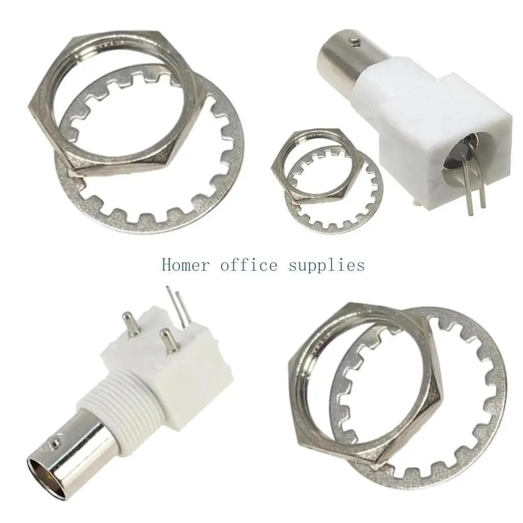 K43B Upgrades BNC Female Plugs with Not Corrosion Gold Plate Pin Panel Mount Connector for CCTV Cameras & Oscilloscopes