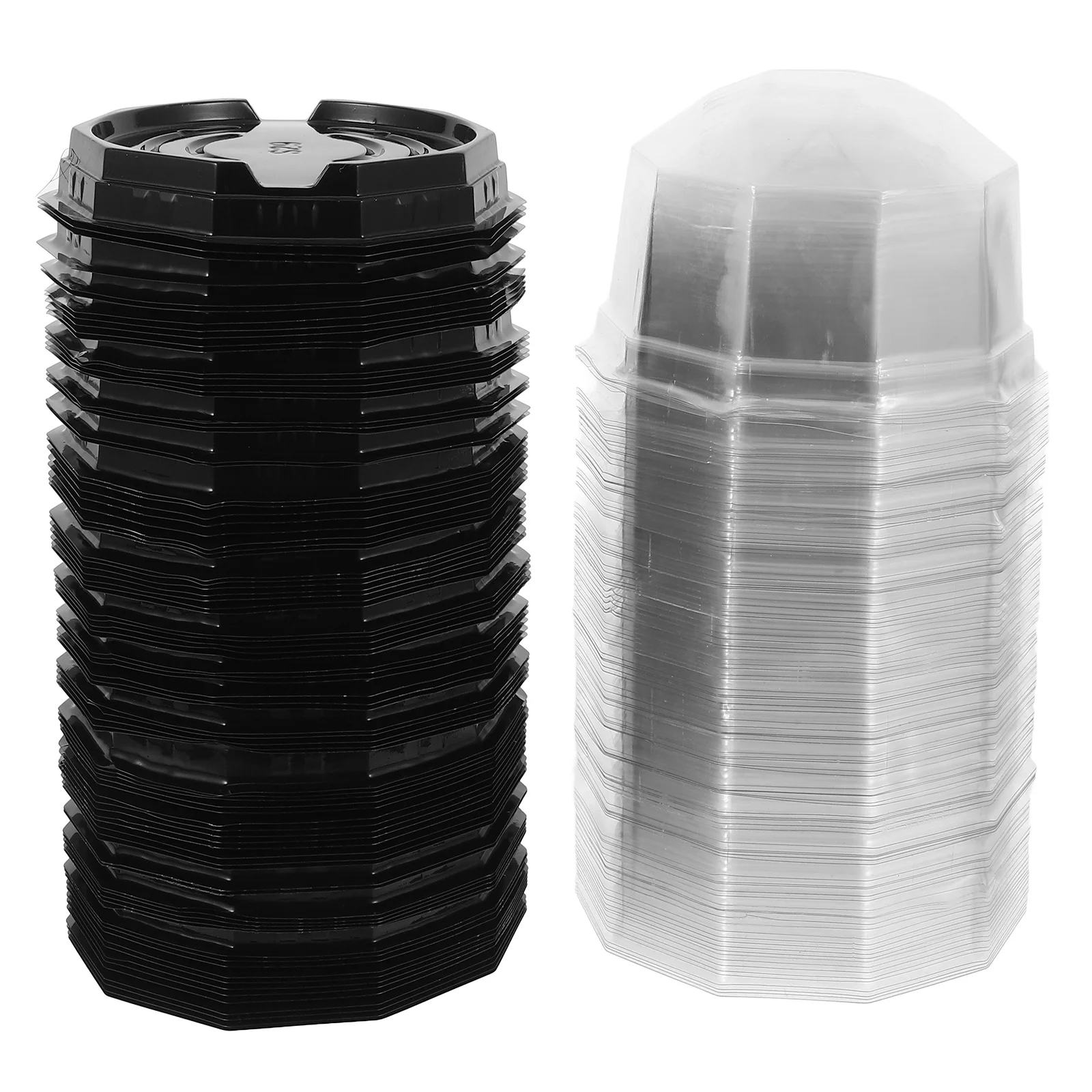 

100 шт., контейнер в форме ромба, коробки для торта, пищевая ПВХ упаковка для вечеринки, свадьбы, дня рождения, десерта, мусса, держатель