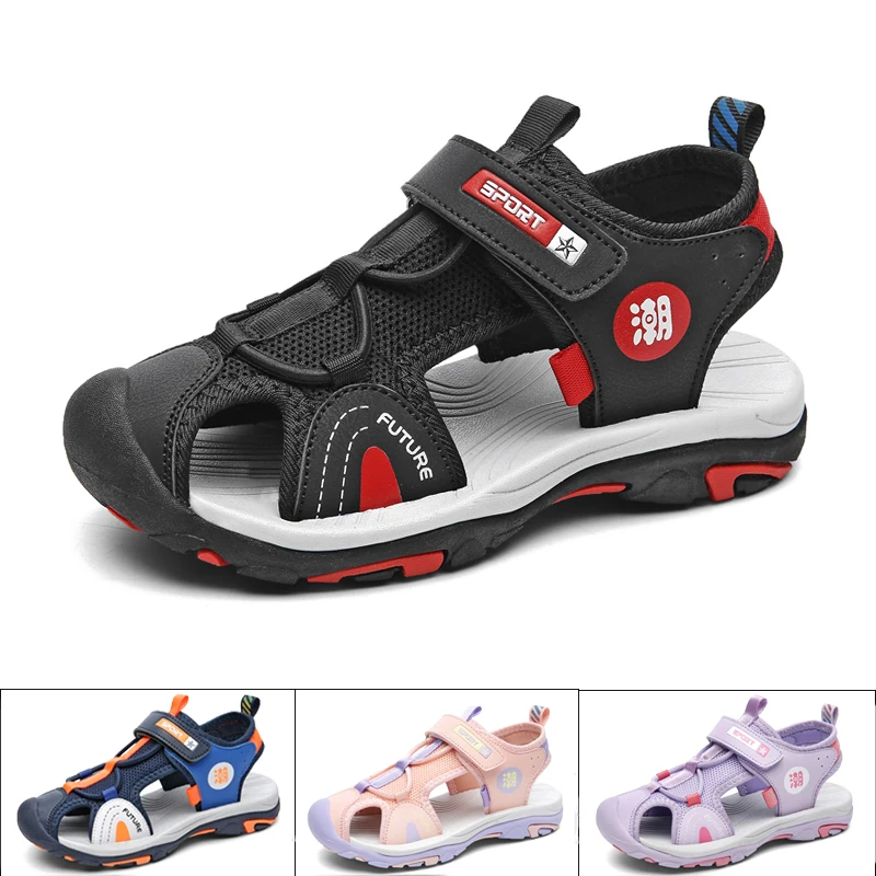 

Summer Beach Water Children Sandals Outdoor Non-slip Soft Bottom Fashion Sandals Children's Breathable Closed Toe Sandals