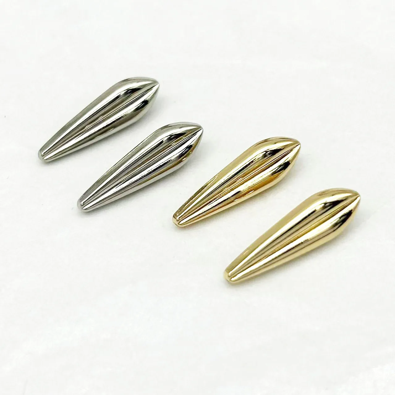 6PCS/LOT 24MM New Simple One-Line Long Metal Button Shanked Buttons for Overcoats Suits
