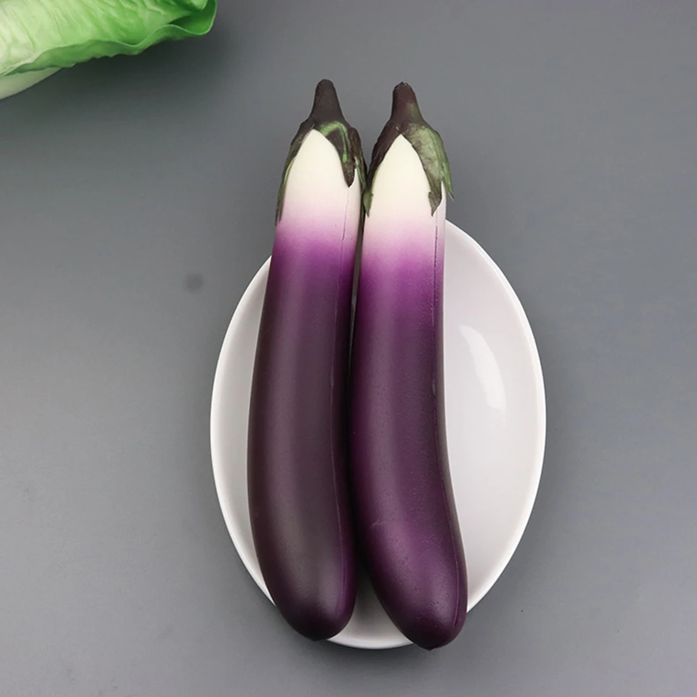 Artificial Fake Aubergine Simulation Eggplants Model Hotel Restaurant Shop Decor Simulation Vegetables Photo Props Home Decorate