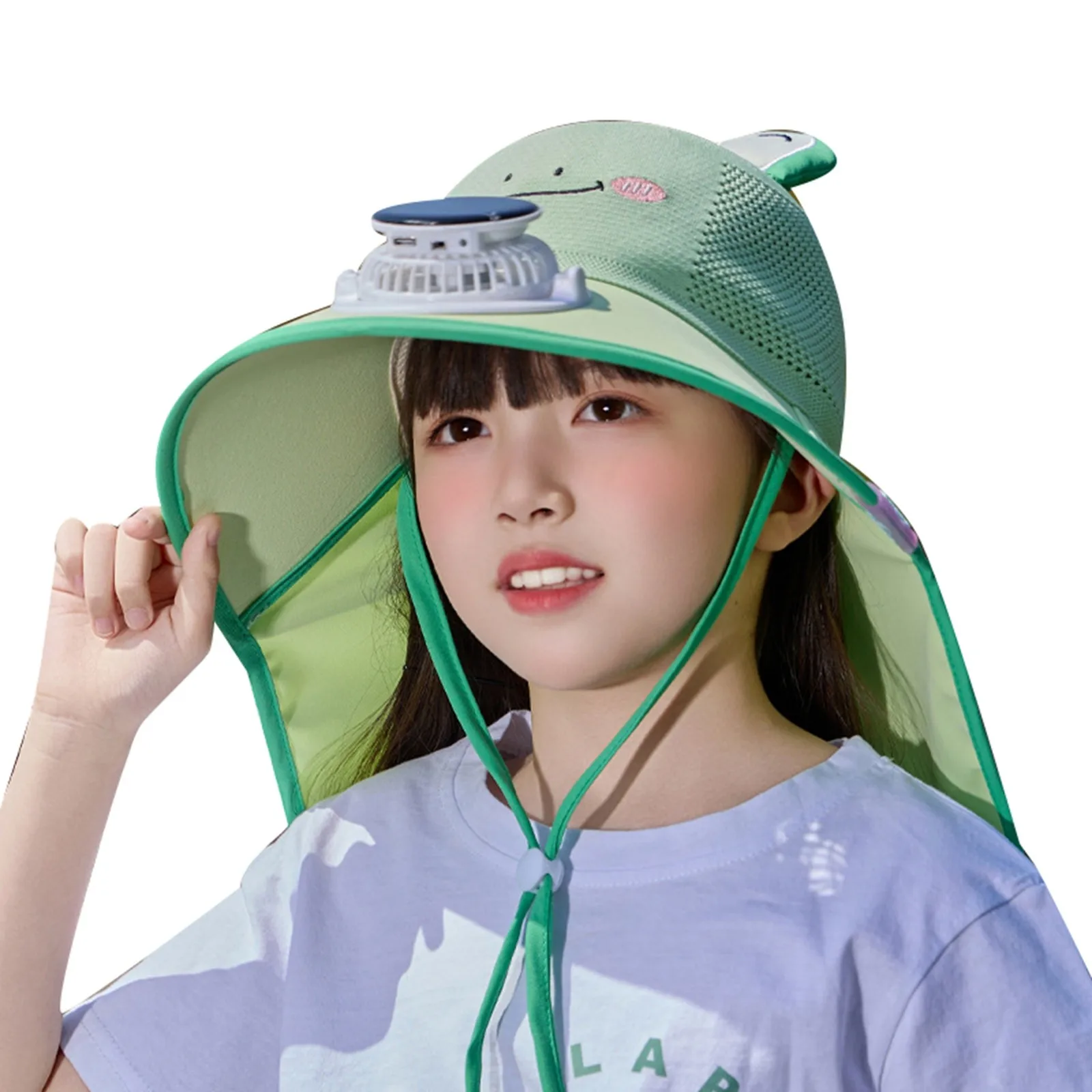 

Kids Solar Fan Hat Summer Boys Girls Sun Hat USB Charging Fan Outdoor Wide Brim Garden Hats UV Protection Kids Fisherman Hat