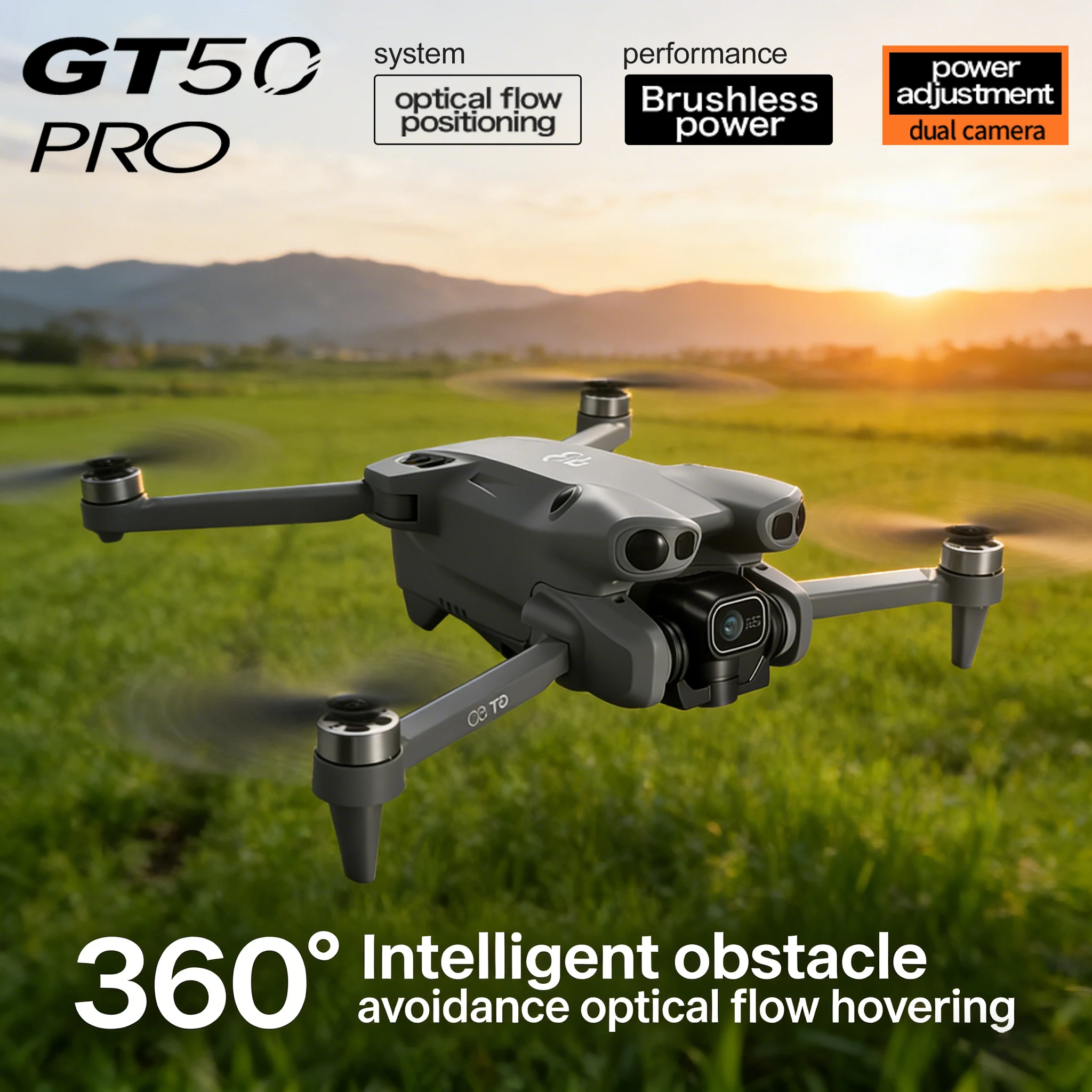 

2026 Новый дрон GT50 PRO 8K HD с экраном 4,3 дюйма, аккумулятор 20 минут, безголовый режим, вертолет 360 ° Флип-квадрокоптер, мини-дрон, детская игрушка