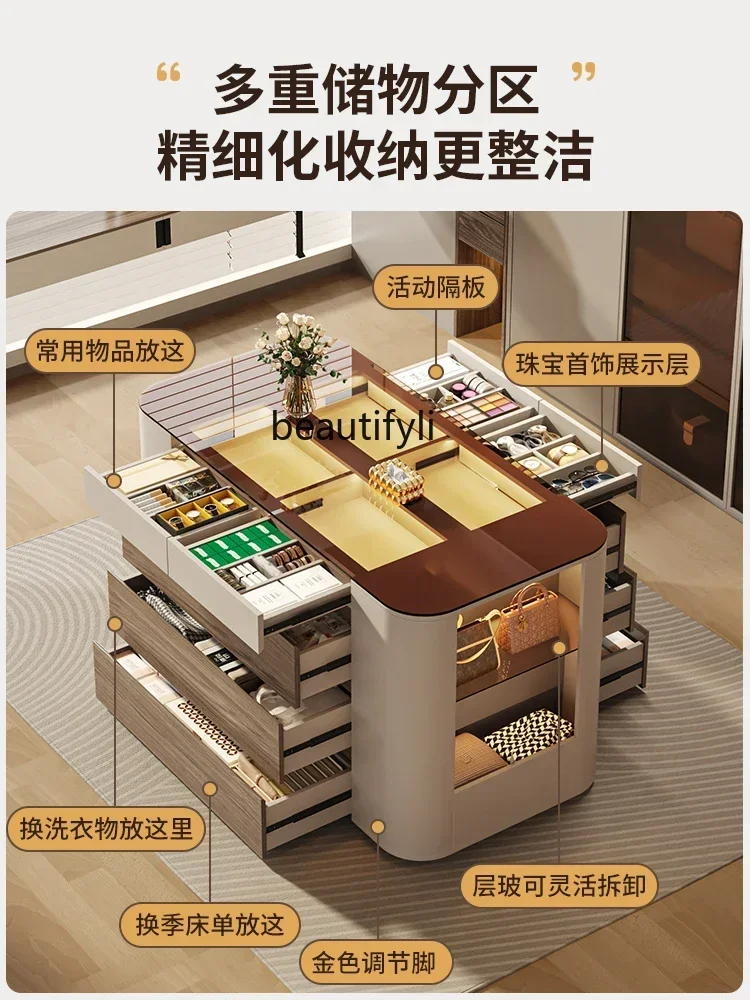 

ss C New Italian minimalist jewelry Nakajima counter cloakroom master bedroom floor-to-ceiling display storage lockerC5556