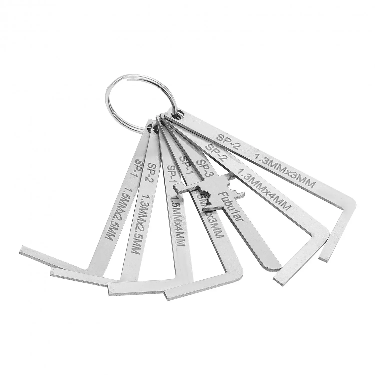 Kit de Ferramentas de Chaveiro de Alta Qualidade - 7 Peças, Chave de Tensão de Cabeça Dupla, Ferramenta de Substituição para Torção, Prática para Segurança