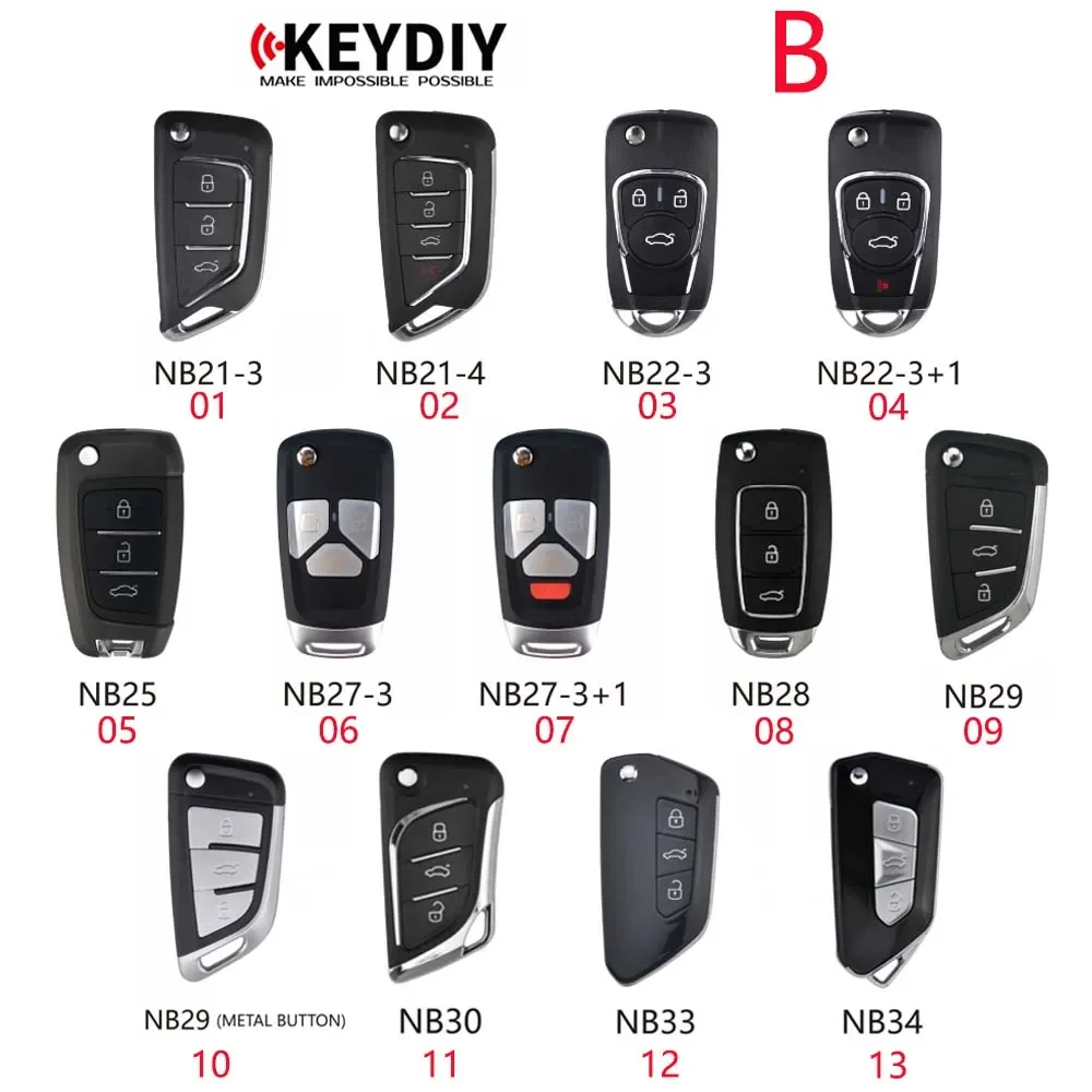 KEYDIY Universal Remote Car Key NB04 NB08 NB10 NB11 NB12 NB18 NB25 NB28 NB29 NB30 NB33  NB34 NB Series for KD MINI KD-X2 Machine