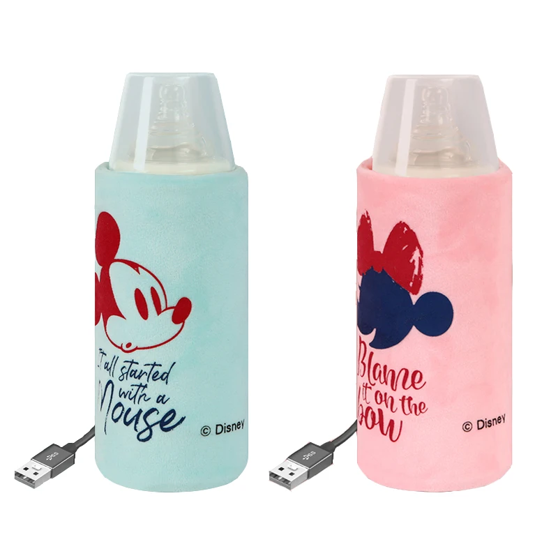 Disney USB Travel Mug Milk Warmer Heater Feeding Bottle Portable Printed Baby Nursing Bottle Insulated Storage Bag 29x15cm