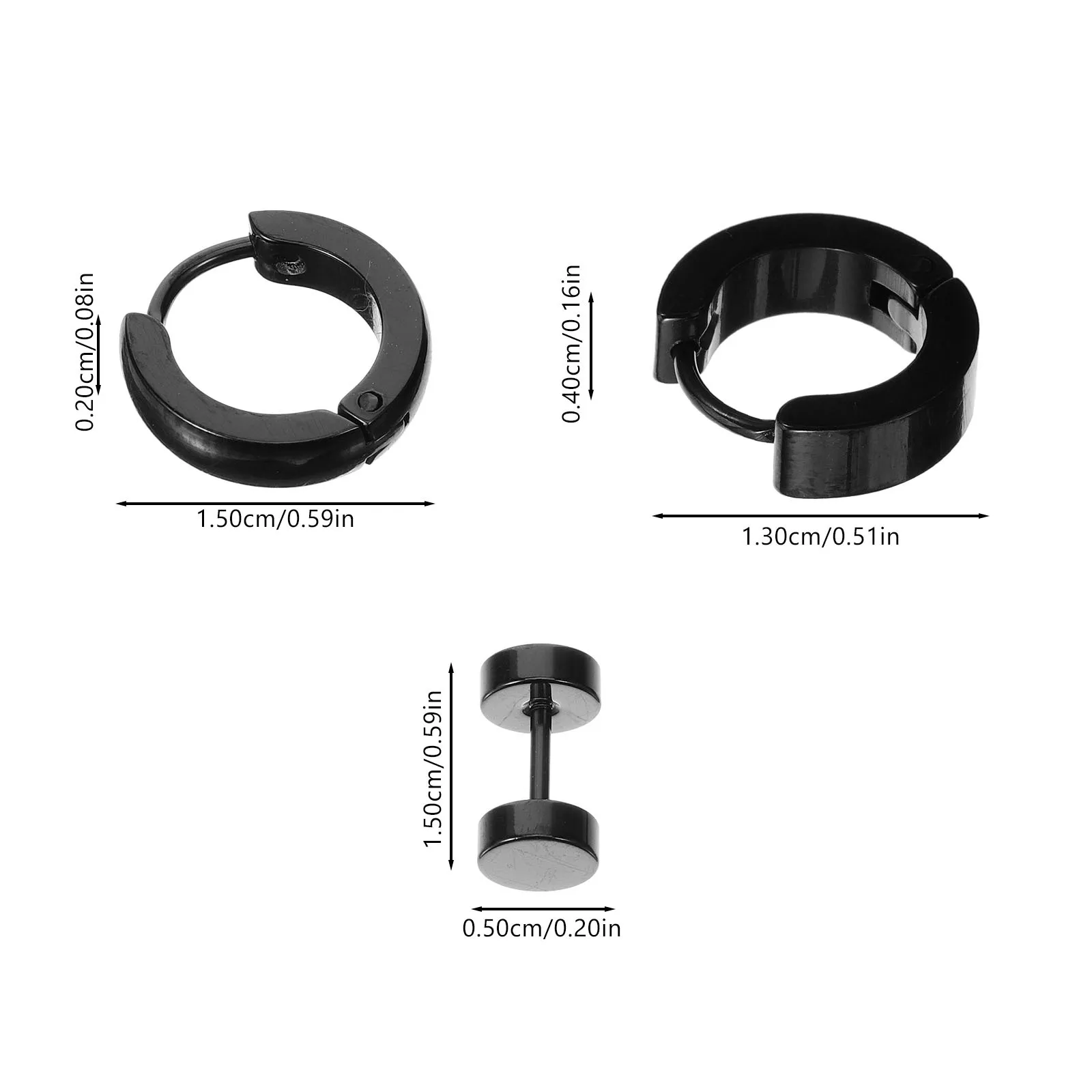 Zestaw kolczyków minimalistyczne kolczyki koła uniwersalne dopasowanie do różnych stylizacji bezpieczne w noszeniu modna biżuteria