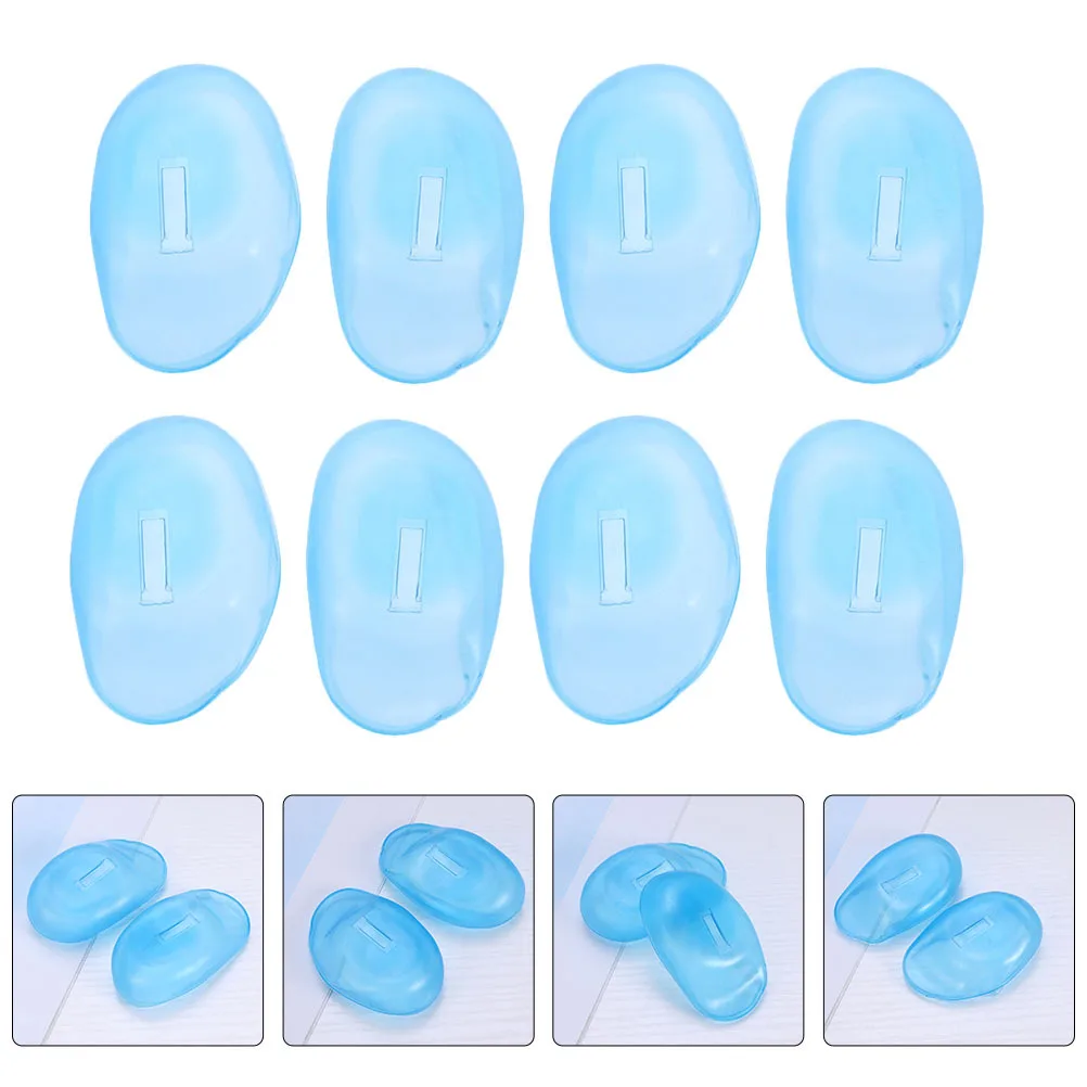 

12Pcs Transparent Silicone Ear Covers Waterproof Tender Ear Protectors Soft Hairdressing Tools for Hair Dye Oil Baking