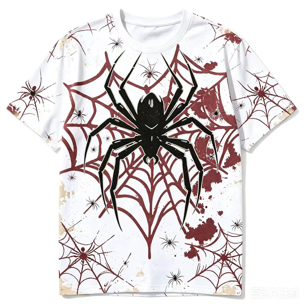 Novel Spider Web T-Shirt Men's Women's Summer Print Top Men's T-Shirt Creative Design Streetwear T-Shirt Clothing