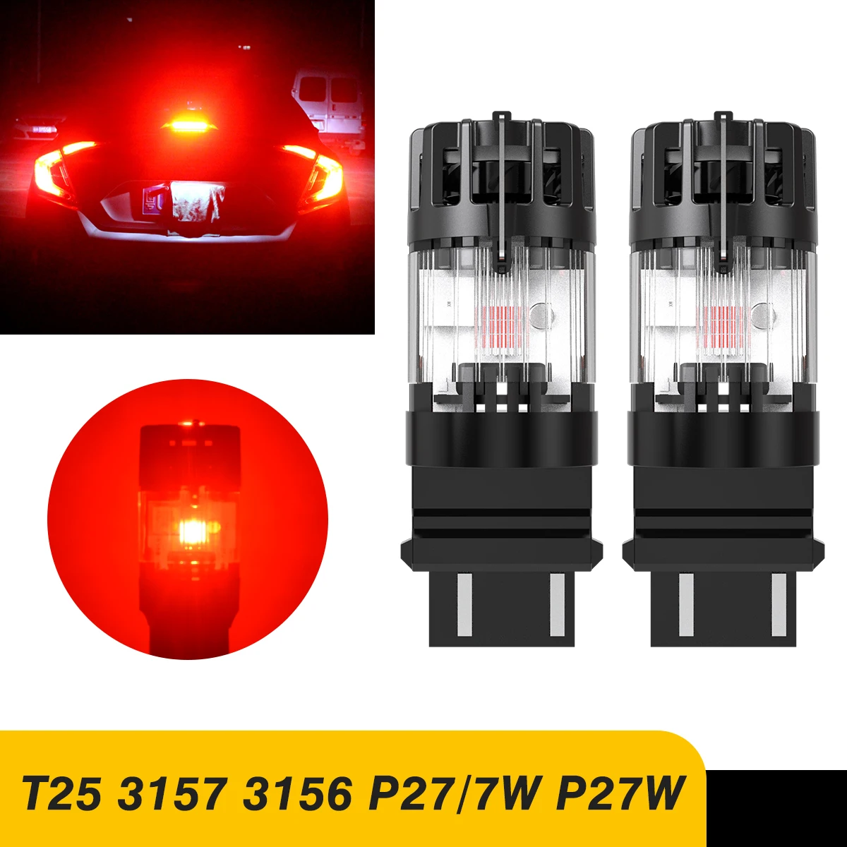 

2pcs T25 3157 Canbus Led Car Lights T25 3157 3156 High Power SMD 1860 Chips Turn Signal For Fiat Punto Evo 500 Panda Grande