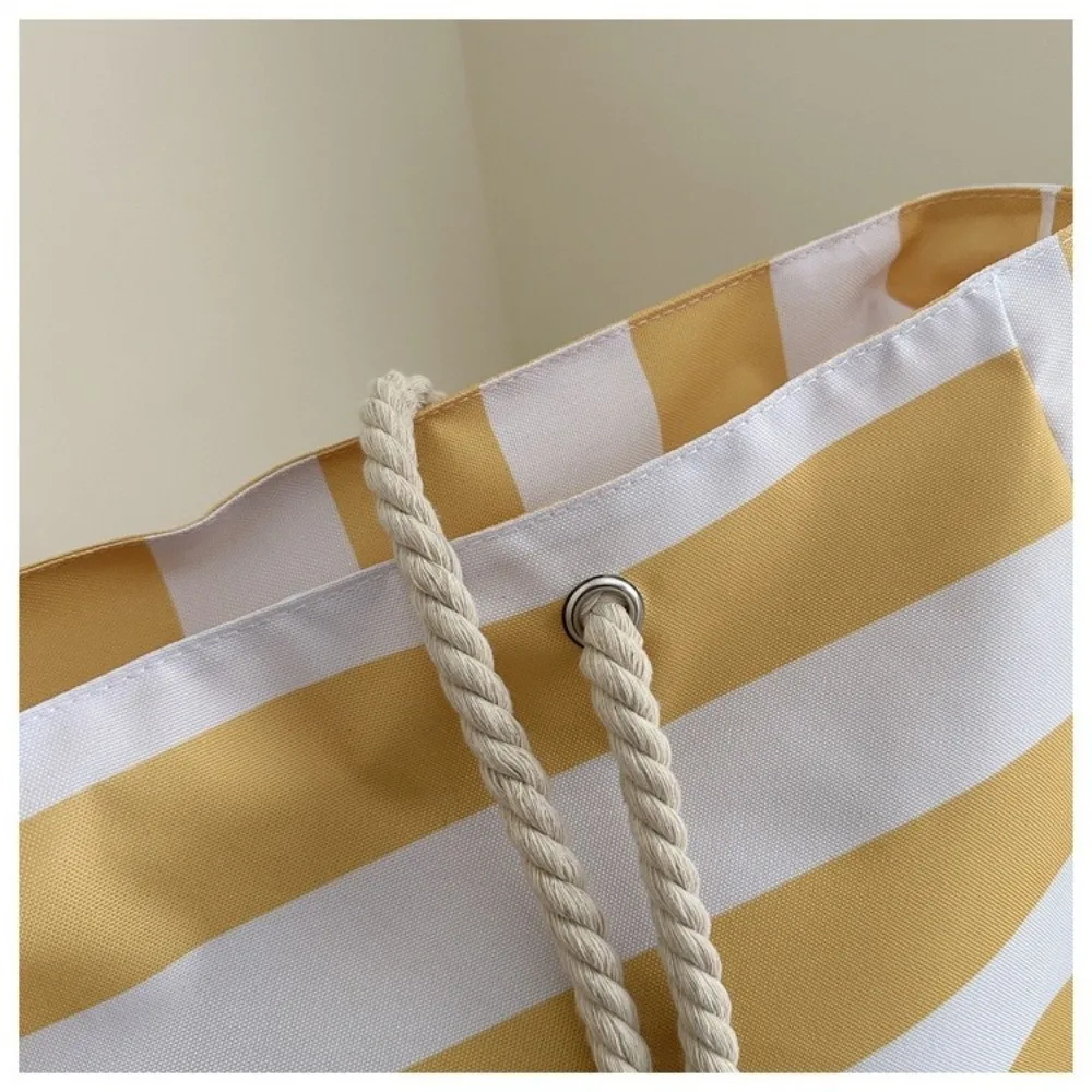 

Полосатая внешняя сумка на молнии, водонепроницаемая, устойчивая к песку, удобная сумка, большая вместительная холщовая пляжная сумка для путешествий и отдыха на открытом воздухе