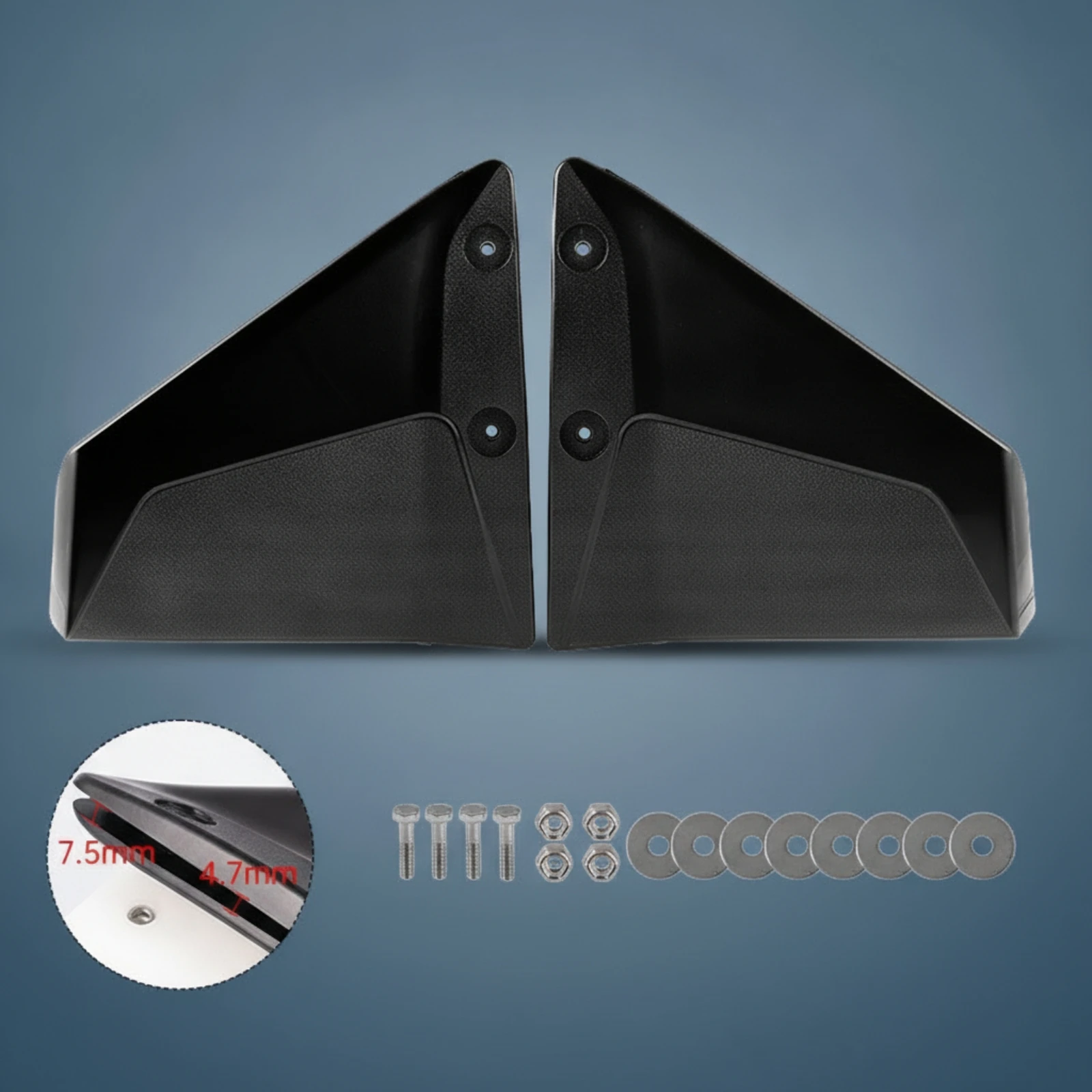 Outboard Motor Trim Tabs Replacement Boat Trim Tabs Hydrofoil Stabilizer with Hardware Predrilled Molded Plastic for Boaters