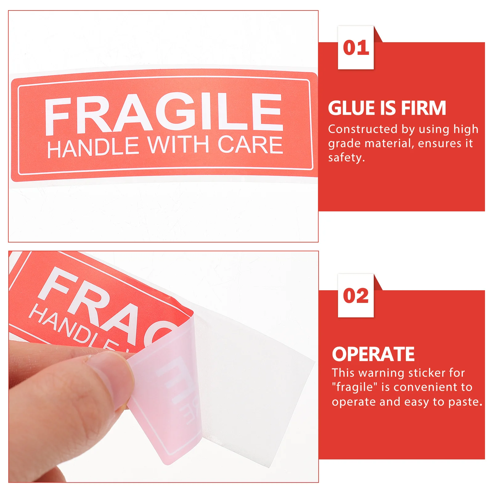 

Fragile Shipping Stickers 2 Rolls Caution Adhesive Warning Labels Don't Stack Packing Care H Self Adhesive Practical Sticker