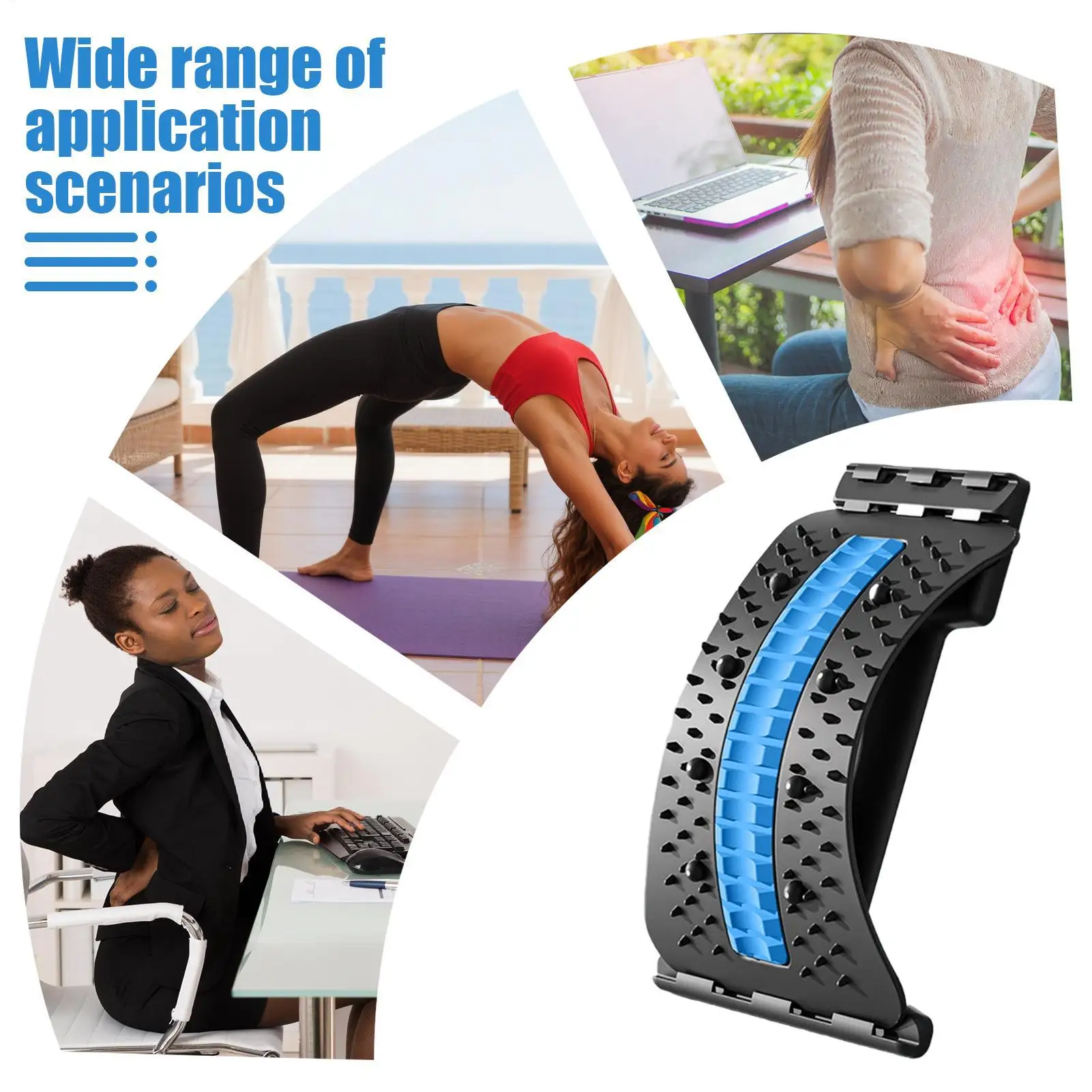 

Носилки для спины для облегчения боли в спине. Многоуровневая доска для крекеры спины, поддержка нижней и верхней части спины для фитнеса, йоги с грыжами дисков.