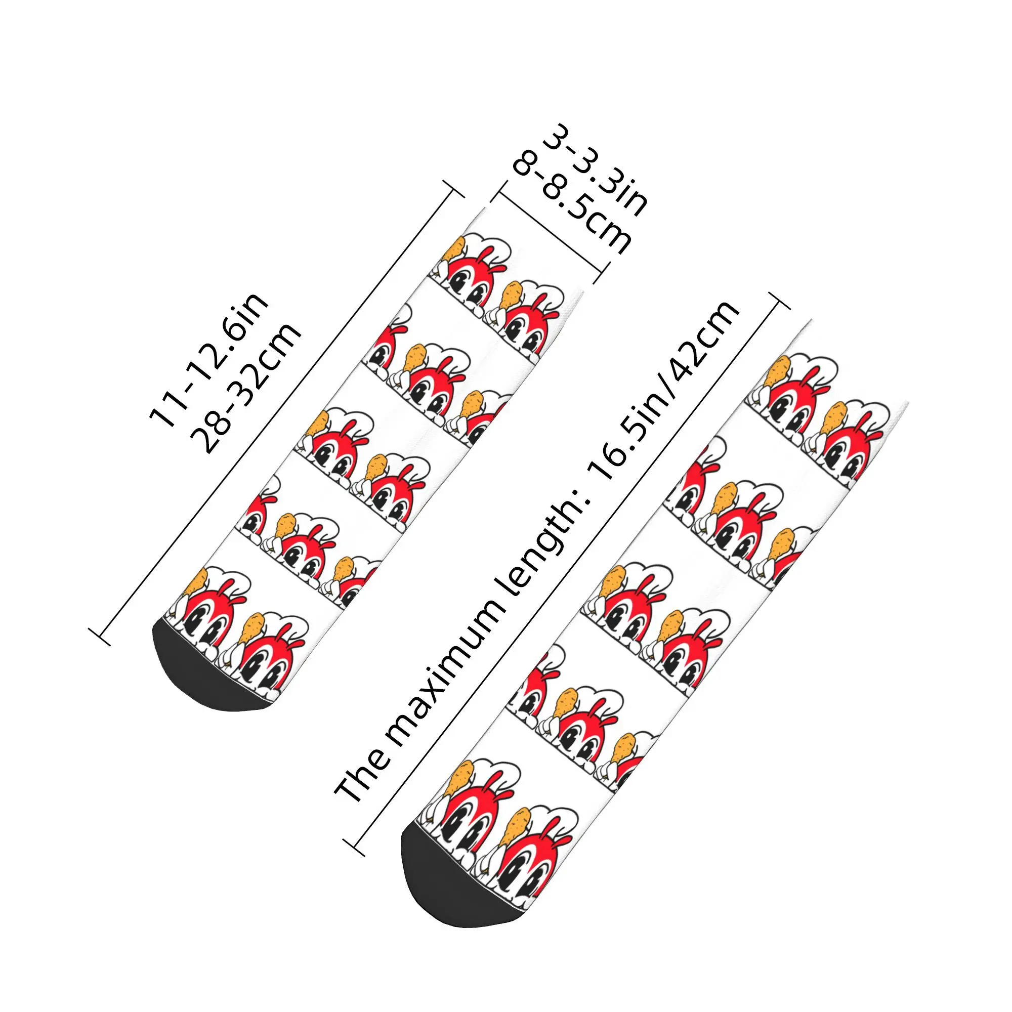 JOLLIBEE PEEKING CUTE CHICKEN JOY FILIPINO Meias Harajuku Meias de alta qualidade para todas as estações Meias Acessórios para unissex