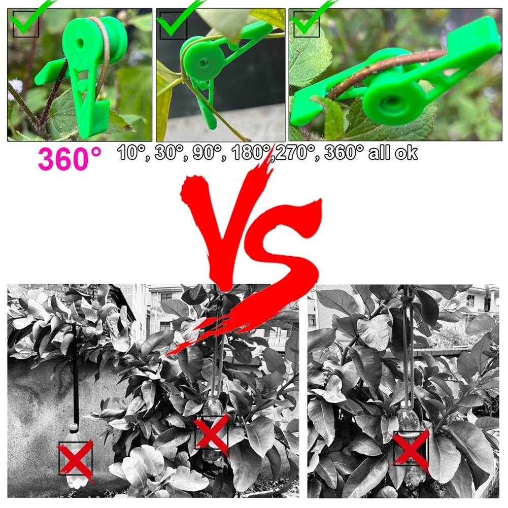 10pc 360° Adjustable Plant Bender Clip For Low Stress Plant Training Garden Holder 35x10x2MM Garden Stem Trainer Clip Train Tool