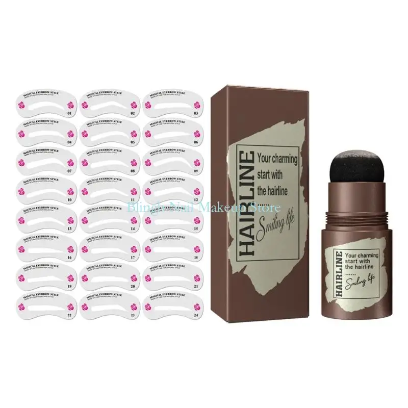 28ta Professional Eye Brow Forming 24PCS Schablone mit Smudgeproof Stempelbrauen Schablone für präzise Designanfänger