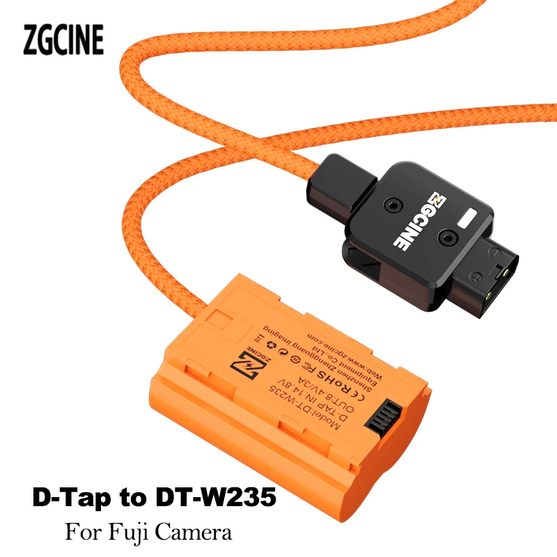 ZGCINE D-Tap to W235 Dummy Battery Cable For Fuji Camera for Fuji X-T5 XT5 GFX100S GFX100SII X-H2S X-H2 XH2 XS20 X-S20 xs10