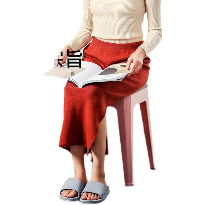 

Minimalist plastic stool thickened home simple dining table high stool cooked glue adult