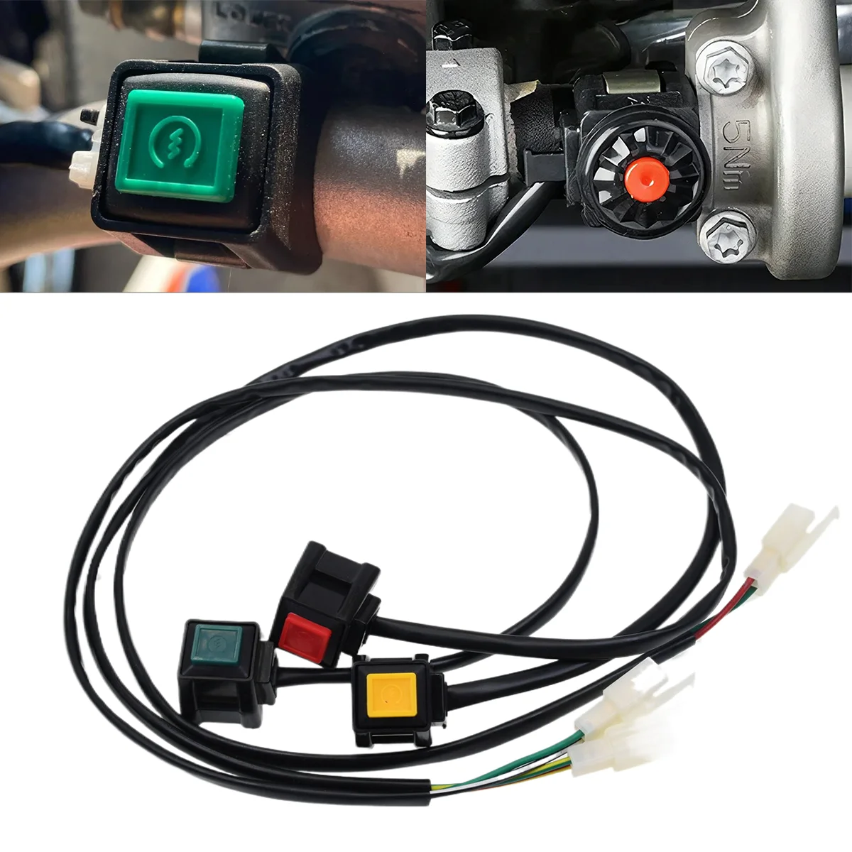 

Motocross Horn Button Engine Starter Kill Switch Commonly Open Electrical Converter For KTM Honda Yamaha Kawasaki ATV Universal