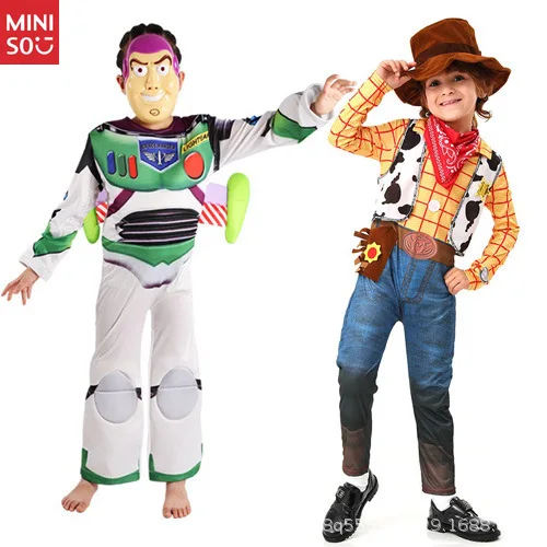 

Buzz Lightyear Costume Toy Story Cosplay Party, Woody Cowboy Outfit Western Dress Up Performance