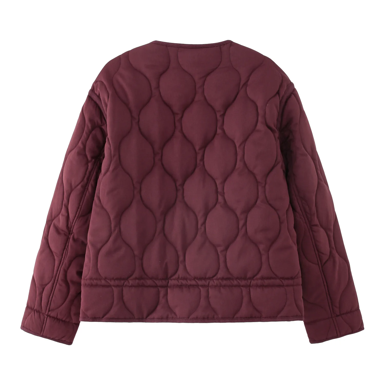 Women's Clothing 2025 Winter Round Neck Long Sleeved Loose Casual Cotton Jacket