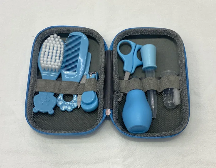 Baby Care Set Nail Clippers Medicine Spoon Thermometer Nasal Aspirator 8-piece Set