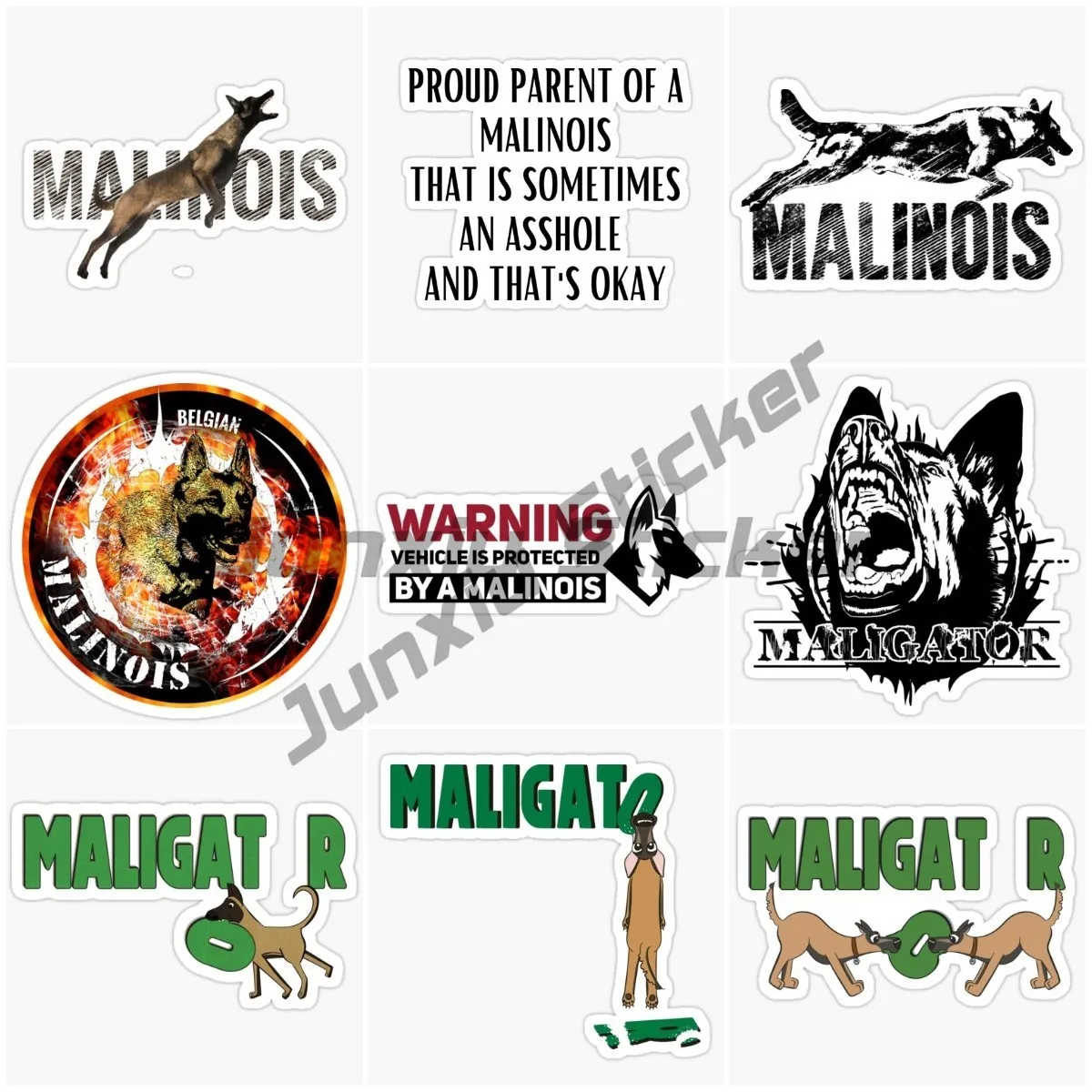 

Malinois on Board Car Stickers for Print Fridge Home Stickers Bumper Room Luggage Anime Laptop Wall Cute Window Car Dog Graphic