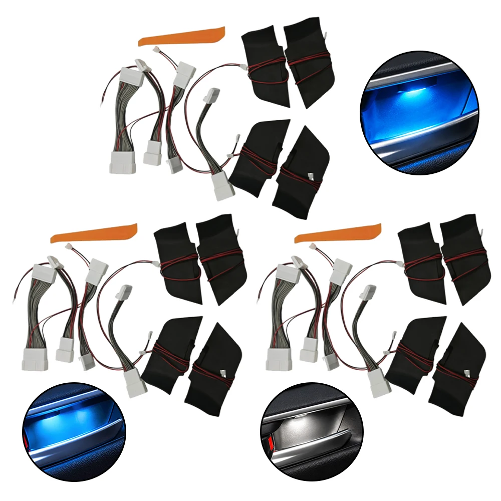 1 Set Side door interior handle bowl LED light Deep Blue or Ice Blue or White For Toyota Rav4 hybrid LE 2019 Durable accessories