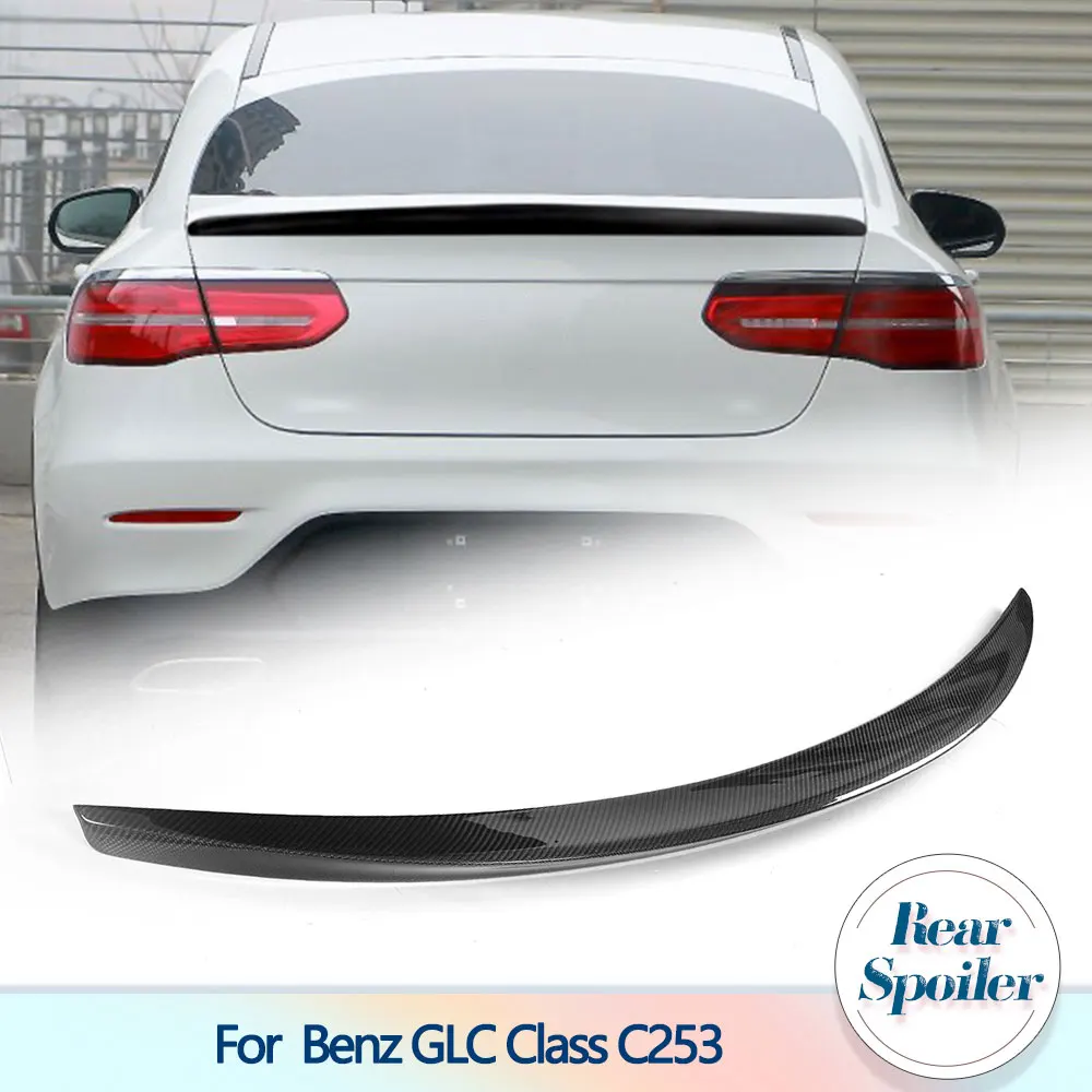 

Carbon / FRP Rear Trunk Spoiler for Benz GLC Class C253 SUV Coupe GLC250 AMG 4 Door 2016-2018 Rear Boot Lid Spoiler Wing Lip