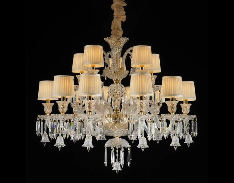 MEEROSEE K9 kryształowy żyrandol duży luksusowy lampa wisząca Lustre oprawa oświetleniowa Villa Cristal salon