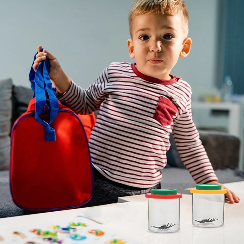 

Набор из 3-х коробок для наблюдения за насекомыми со встроенной лупой для детей: безопасное, экологичное и развивающее средство для изучения природы на открытом воздухе