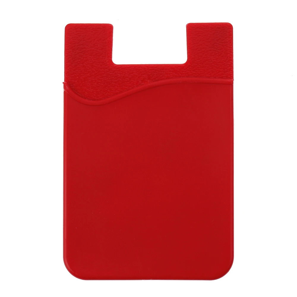 1piece  3M Double Pocket Elastic Stretch Silicone Cell Phone ID Credit Card Holder Sticker Universal Wallet Case Card Holder