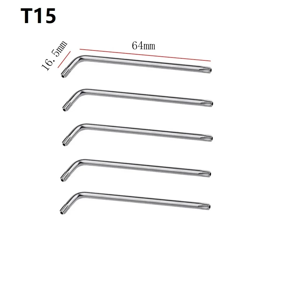 5PCS Hexagon Wrench Screwdriver With HolesT30 T20 T25 T15 Double-End 2-Way Torx Screwdriver Spanner Wrench Hand Tools