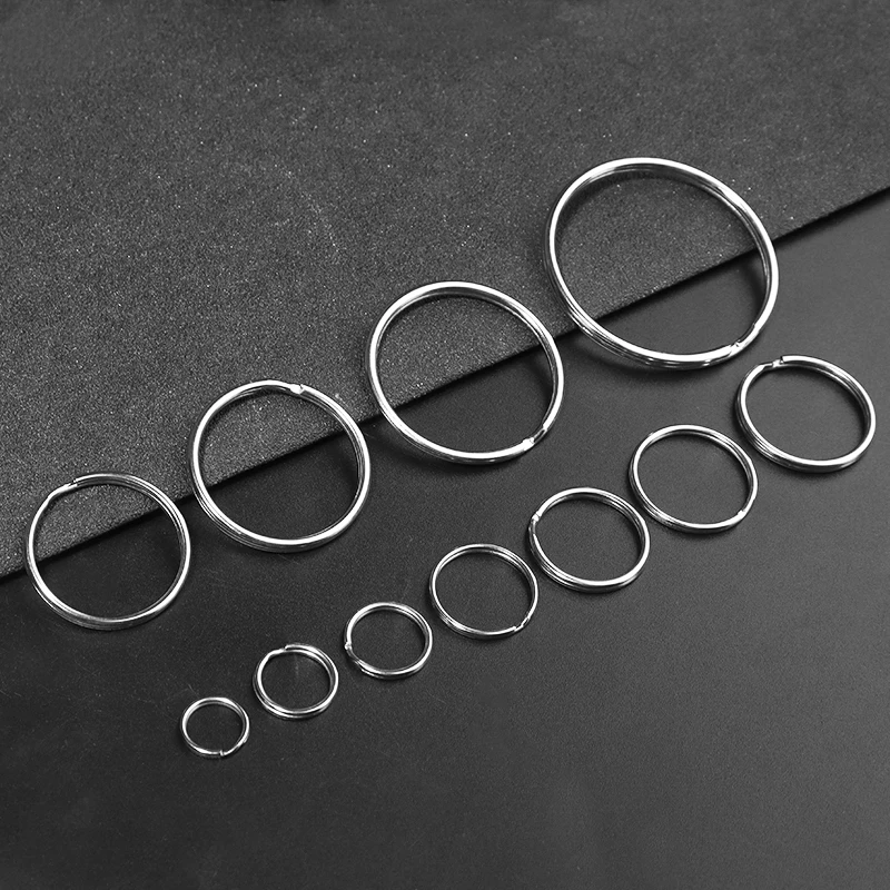 

10-50pcs Iron Key Ring Rhodium Round Line Split Keyrings Split Ring for Jewelry Making DIY Bag Car Keychain Finding Aaccessories