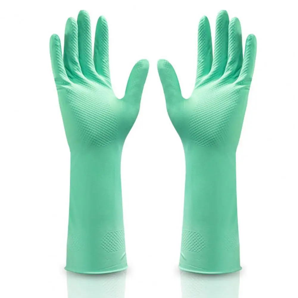 Housework Gloves Set Durable Kitchen Gloves with Puncture-proof Design Long Elastic Cuff Skin-friendly Dishwashing for Laundry