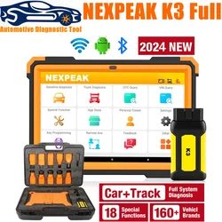 2024 NEXPEAK K3 Full System Scanner Car/Heavy Duty Diagnostic Tool 18 Special Functions ABS Airbag EPB DPF Cluster Calibration