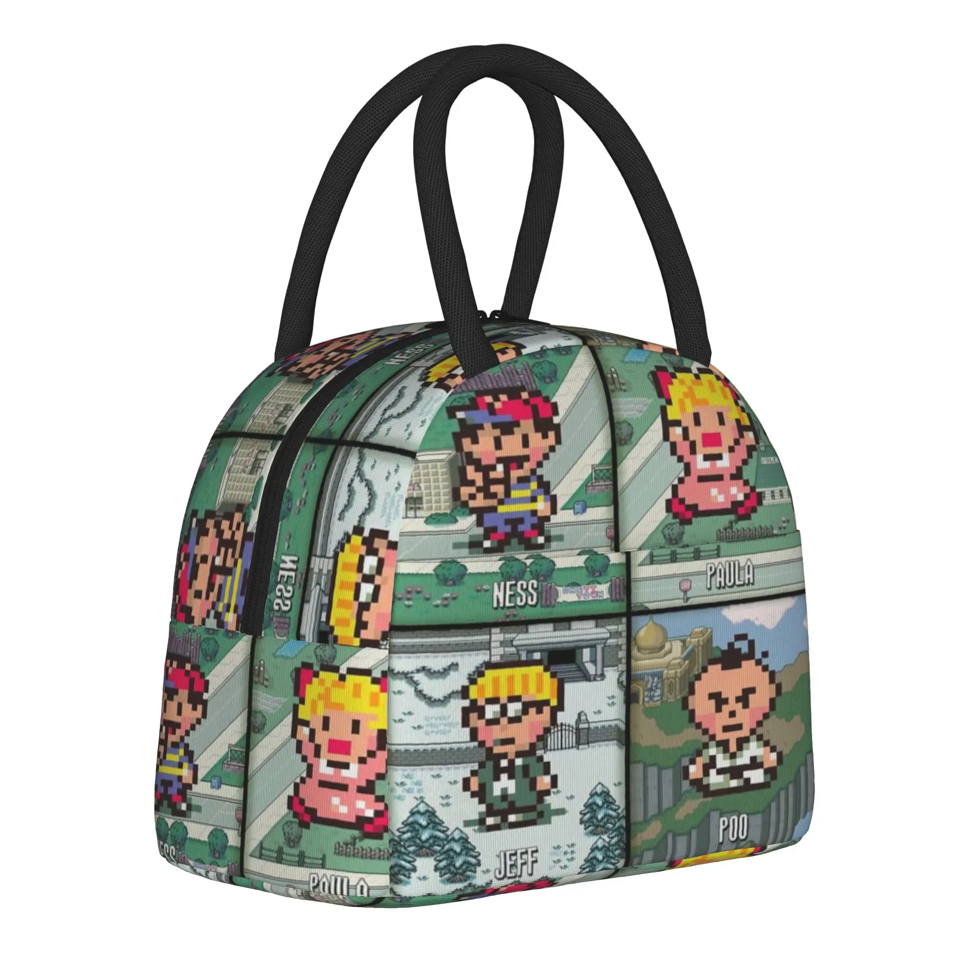 Earthbound Mega Sprite Sheet Insulated Lunch Bag For School Office  Food Storage Bag Portable Thermal Cooler Lunch Box