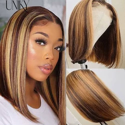 Highlight Wig Human Hair Bob Wig Short Straight Body Curly Bob Wig Lace Front Human Hair Wigs Piano Cheap Wig On Clearance Seal