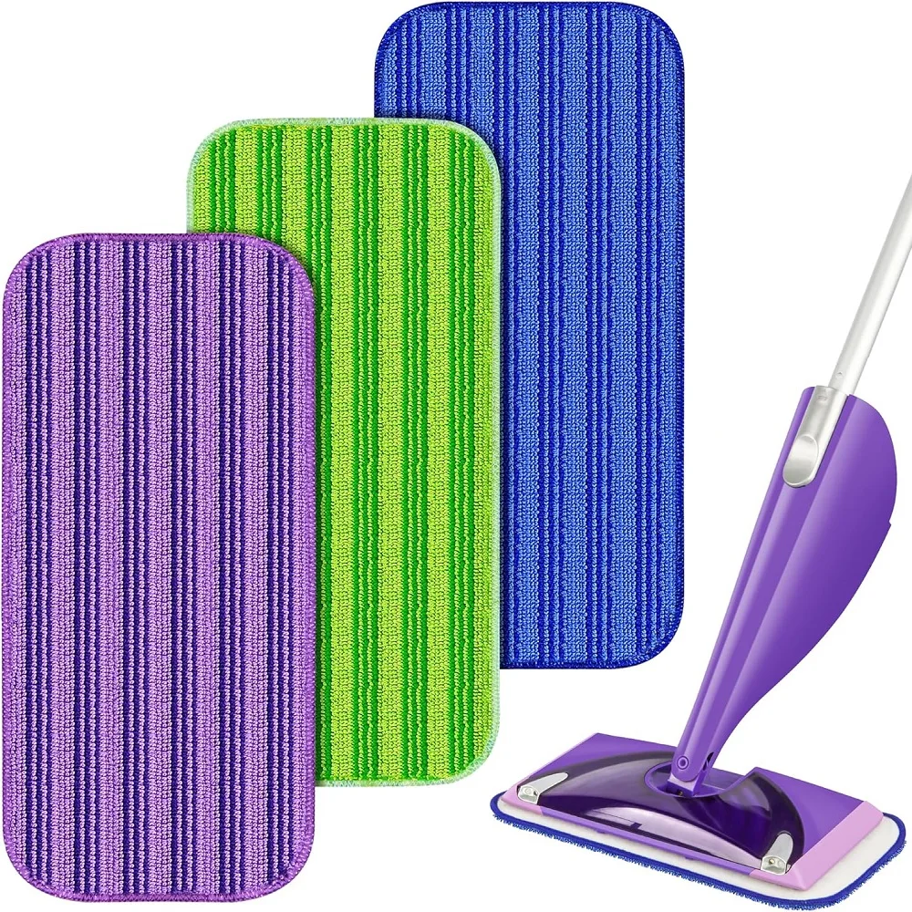 Reusable Mop Pads for Swiffer Wet Jet Mop Pads Refill Washable Microfiber Wet Dry Cloths Replacements 12\