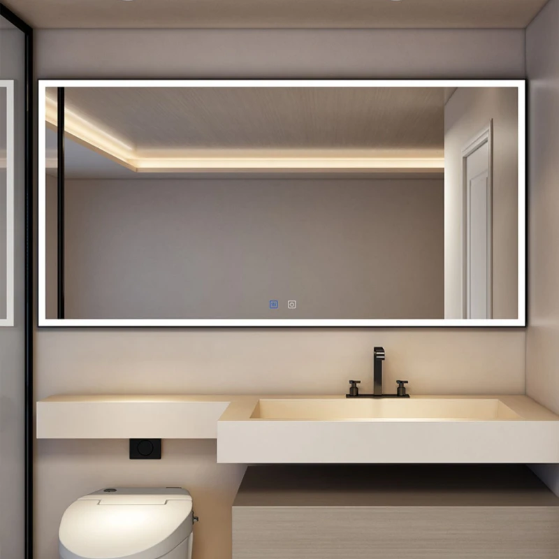 

Bathroom mirror cosmetic wall-mounted smart toilet