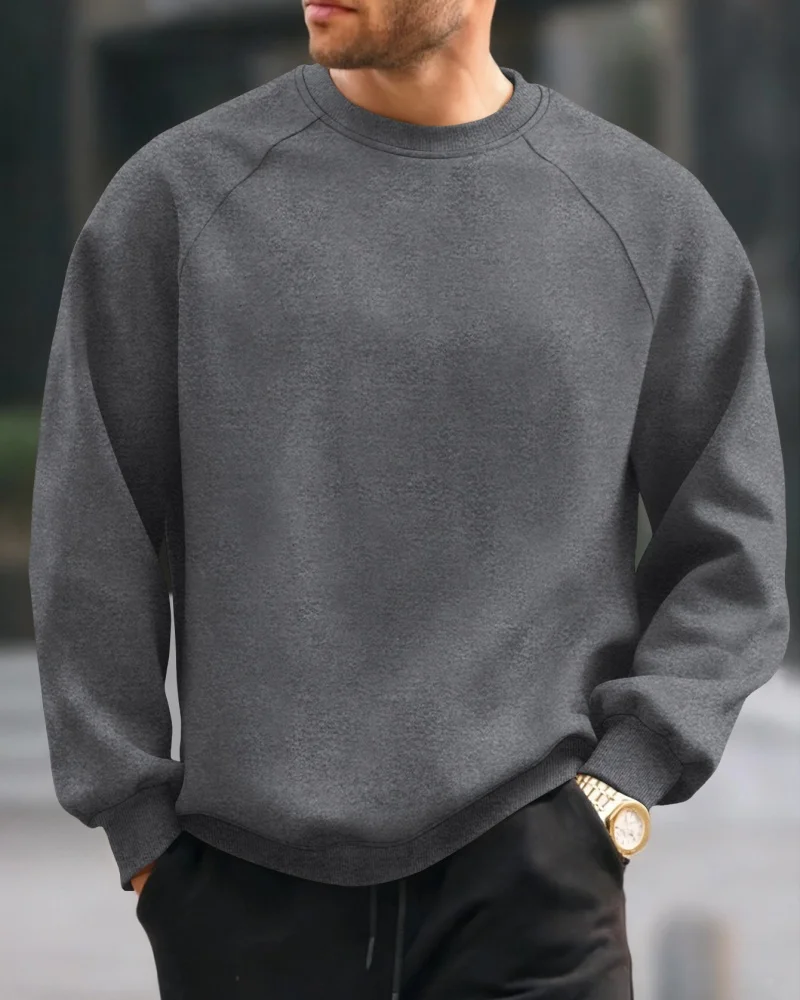 

2025 новый мужской повседневный мужской спортивный топ с круглым вырезом и длинными рукавами, модный универсальный топ с длинными рукавами