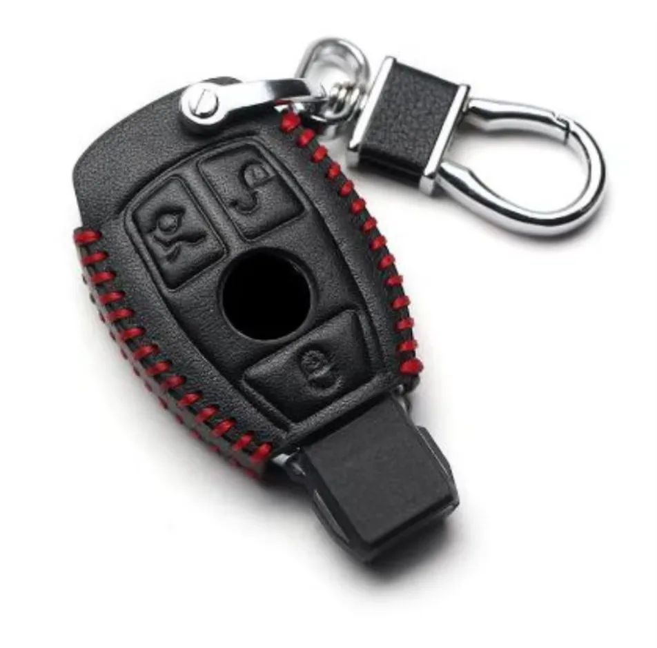 Genuine Leather Car Key Cover Keychain Case Fit for Mercedes Benz CLS CLA GL R SLK AMG A B C S Class