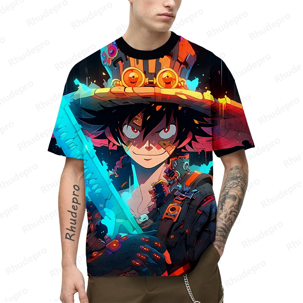 

One Piece Popular Anime T-Shirt 3d Japan Harajuku Men Short Sleeve Cosplay Tshirt Luffy Shirt Printed Men's Clothing Tops