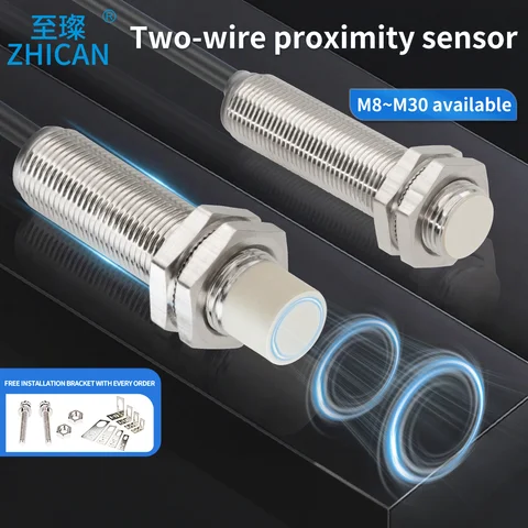 ZHICAN E2CE Series M8 Inductive Proximity Sensor 2 Wire Metal Detecting Switch NO NC DC 10-30V Industrial Sensor