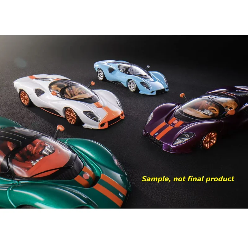 New In Stock Mirage 1:64 Detomaso P72 Car Alloy Limited Edition Diecast Detomaso Ornaments Custom Toys Kids Christmas Gift
